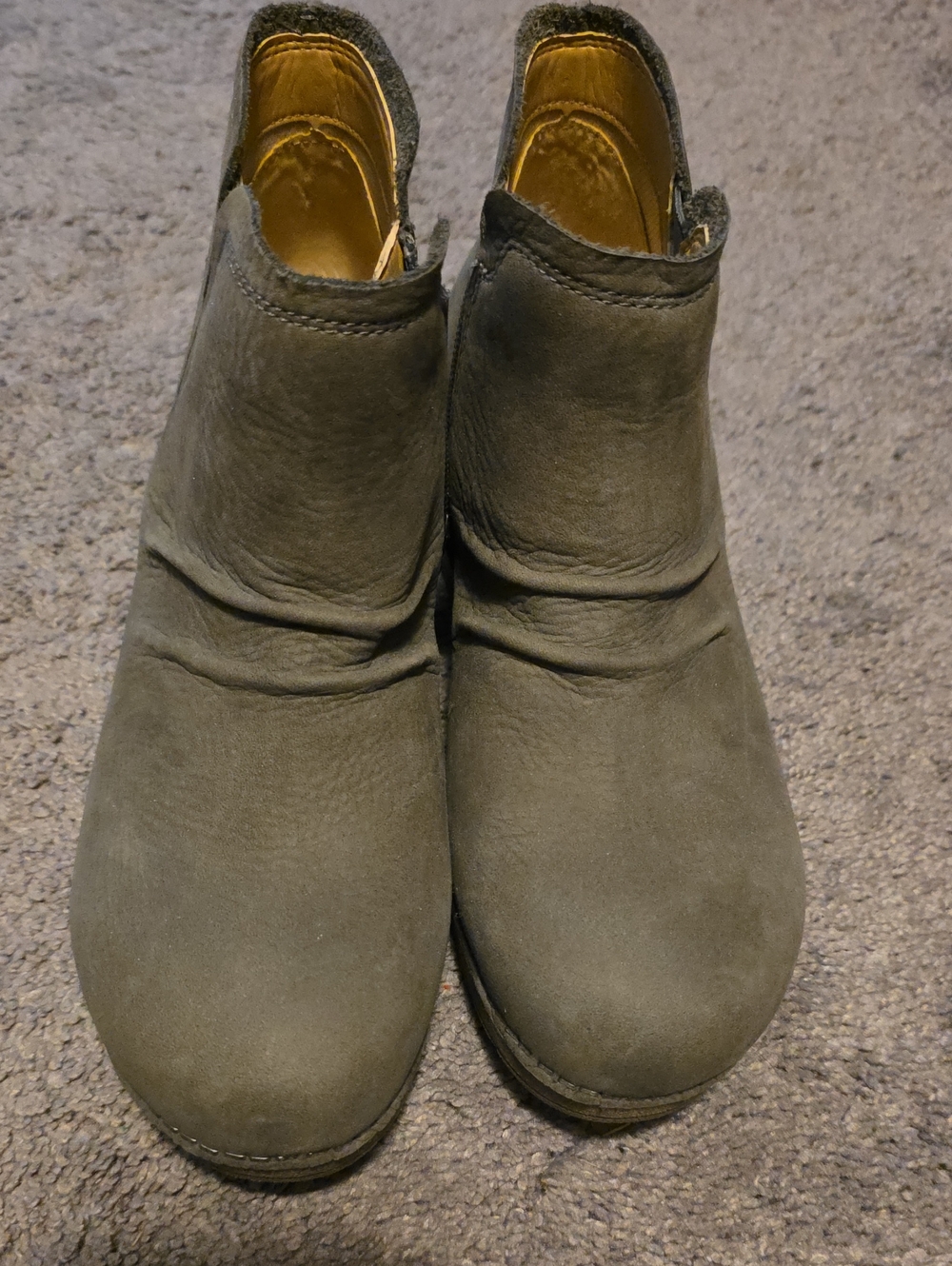 Dansko Gray Suede Ankle Booties